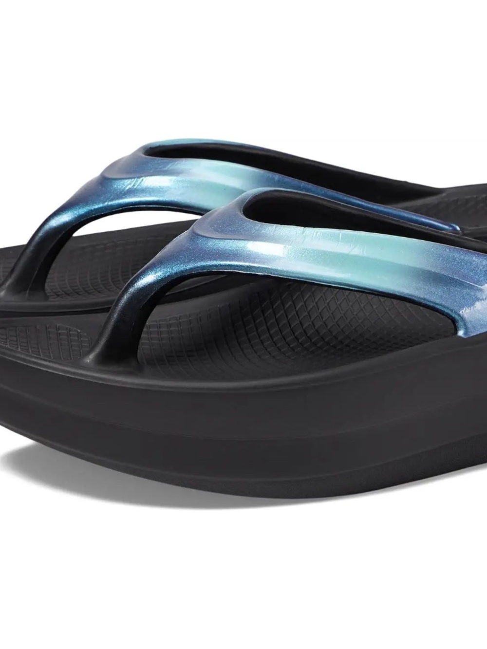 OOFOS OOmega OOlala Luxe Sandals, Atlantis, Size 8